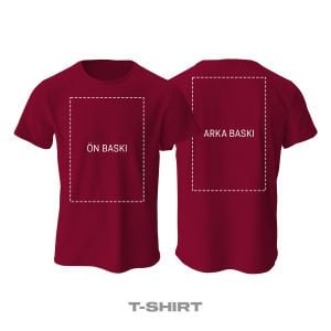Kişisel Baskı - Bordo Tişört