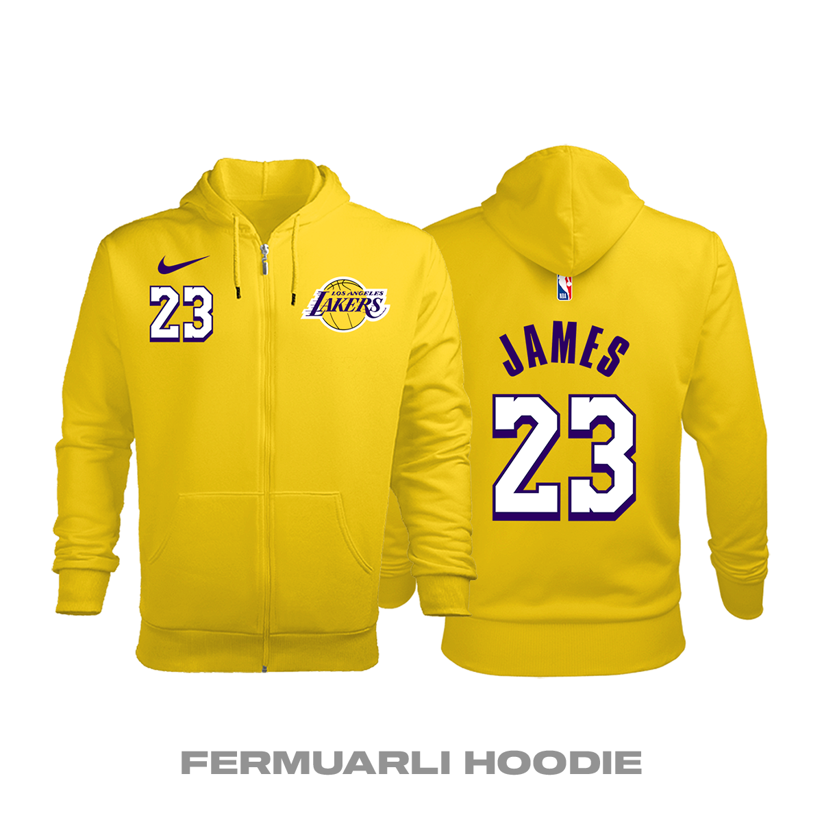 Los Angeles Lakers: City Edition 2019/2020 Fermuarlı Kapüşonlu Hoodie L