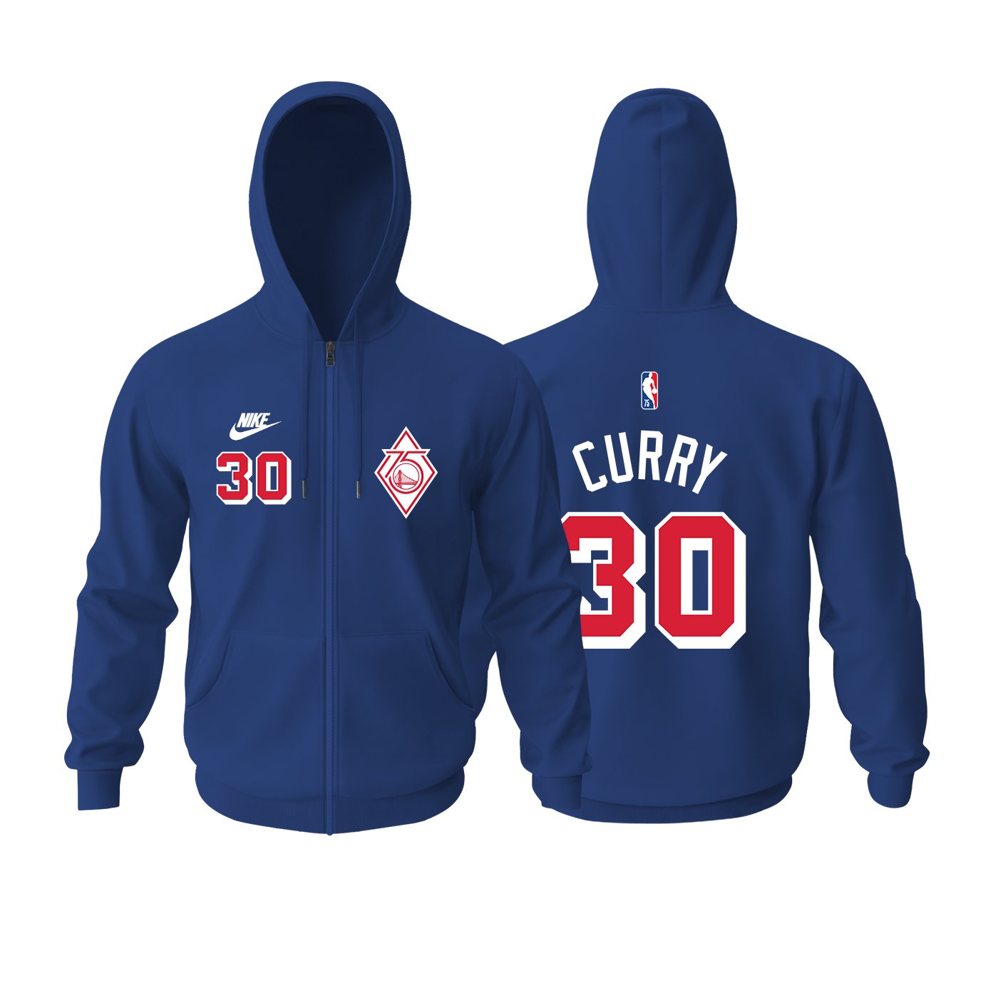 Golden State Warriors: Classic Edition 2021/2022 Fermuarlı Kapüşonlu Hoodie