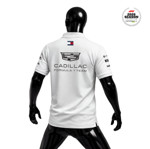 Cadillac F1 Team: Merch Edition - White 2026 Polo Yaka
