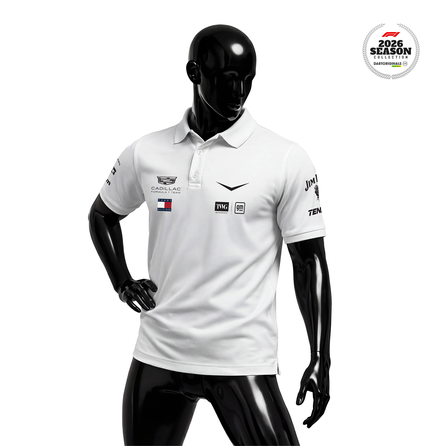Cadillac F1 Team: Merch Edition - White 2026 Polo Yaka