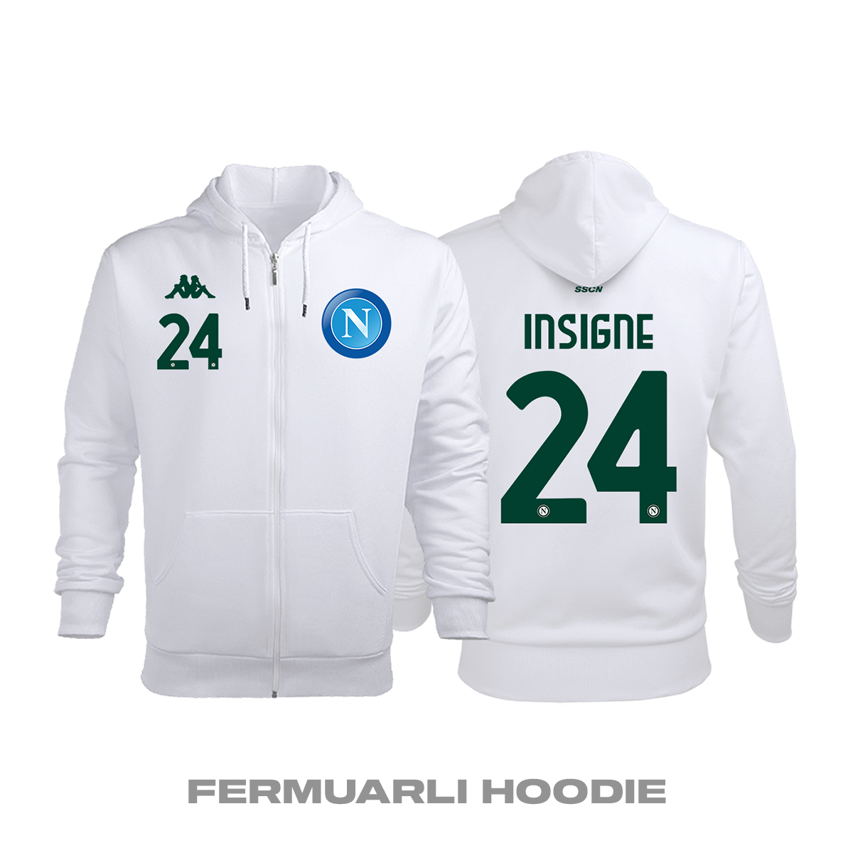 Napoli: Away Edition 2020/2021 Fermuarlı Kapüşonlu Hoodie 3XL