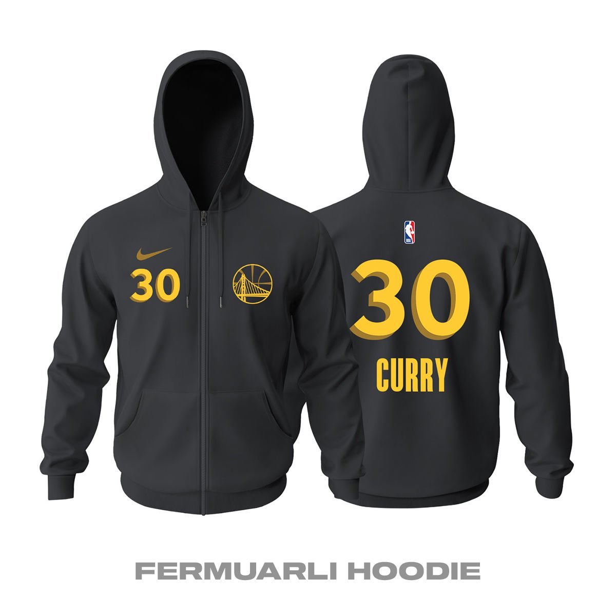 Golden State Warriors: City Edition 2023/2024 Fermuarlı Hoodie
