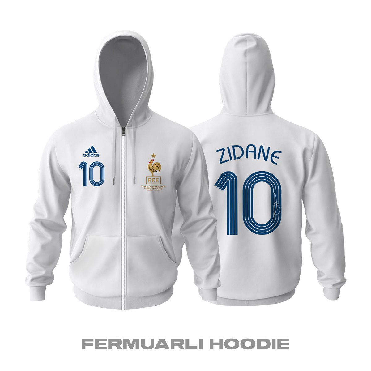 France: 2006 World Cup Final Fermuarlı Hoodie
