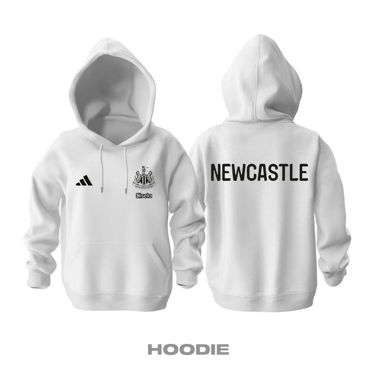 Newcastle: Club Culture Series - White Edition Kapüşonlu Hoodie