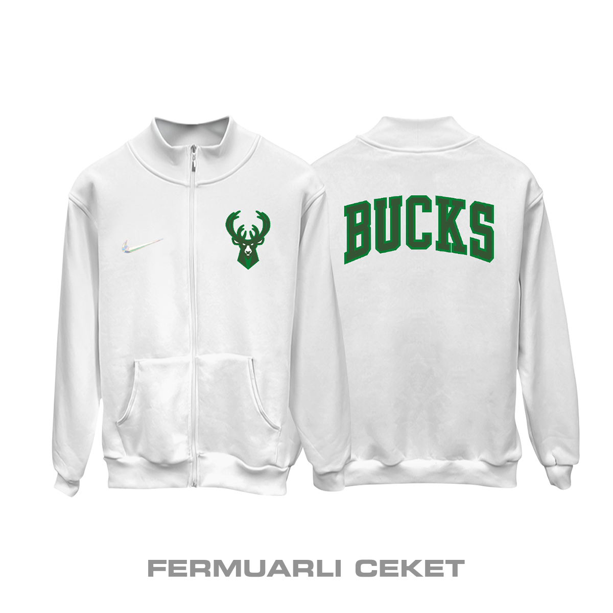 Milwaukee Bucks: City Edition 2K22 Fermuarlı Ceket