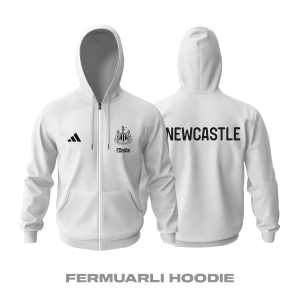 Newcastle: Club Culture Series - White Edition Fermuarlı Hoodie