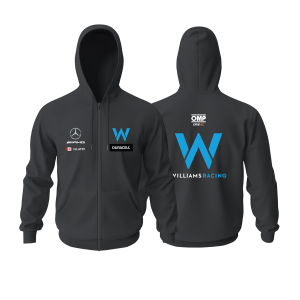 Williams Racing: Black Edition 2022 Fermuarlı Kapüşonlu Hoodie M