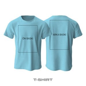 Kişisel Baskı - Buz Mavisi Tişört