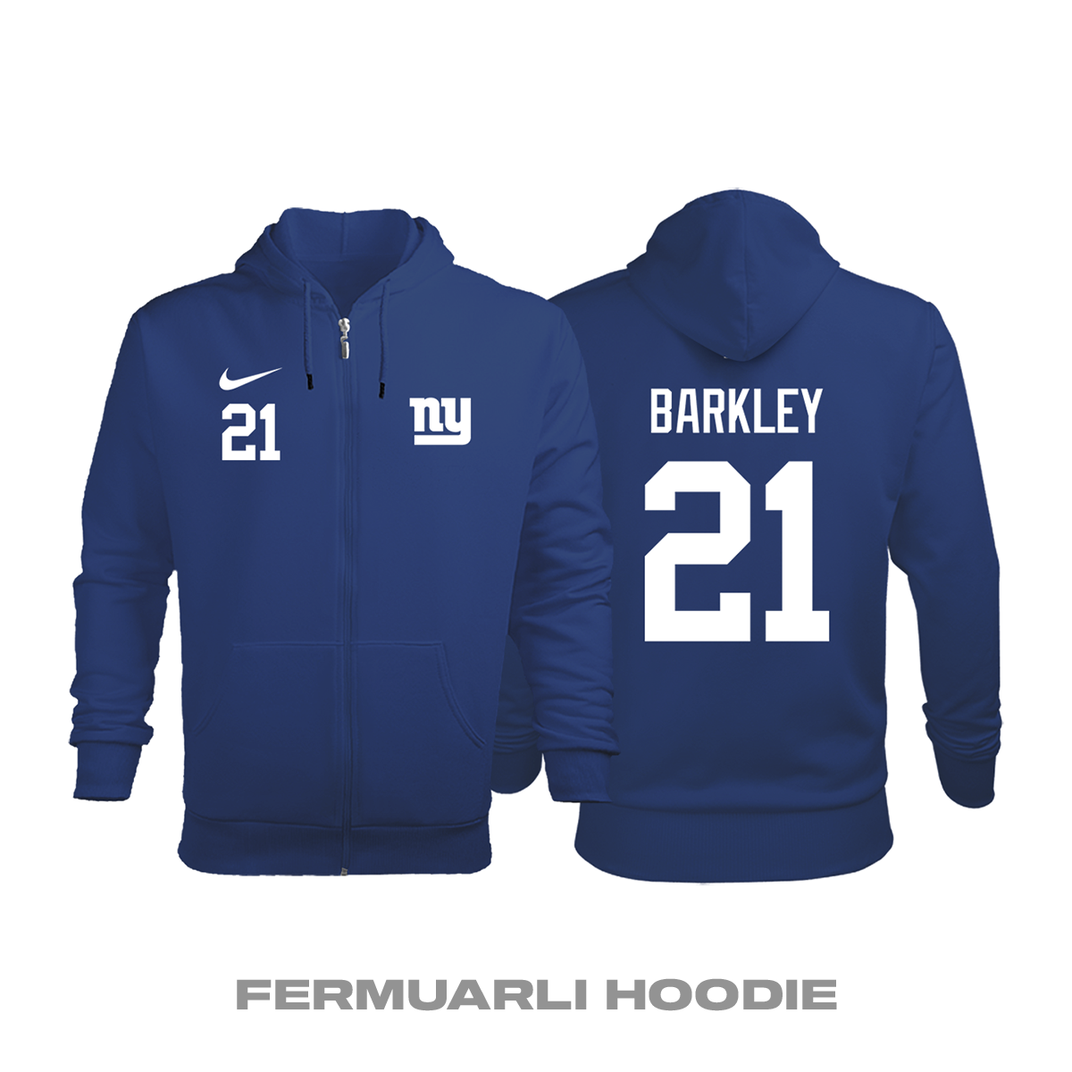 New York Giants: Home Edition 2020/2021 Fermuarlı Kapüşonlu Hoodie XL