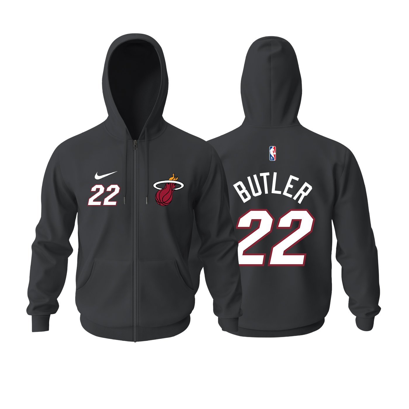 Miami Heat: Icon Edition 2017/2018 Fermuarlı Kapüşonlu Hoodie