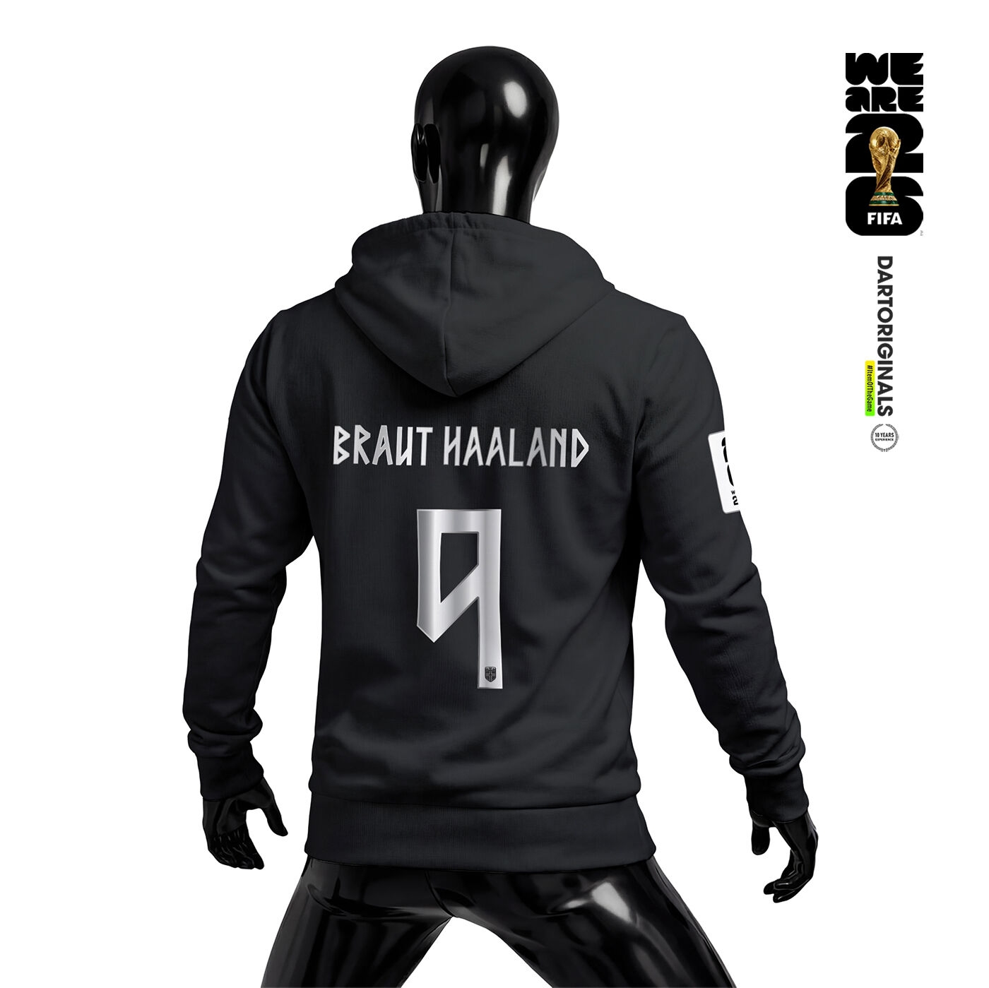 Norway: Black Edition - FIFA World Cup™ 2026 Fermuarlı Kapüşonlu Hoodie