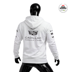 Cadillac F1 Team: Merch Edition - White 2026 Fermuarlı Hoodie