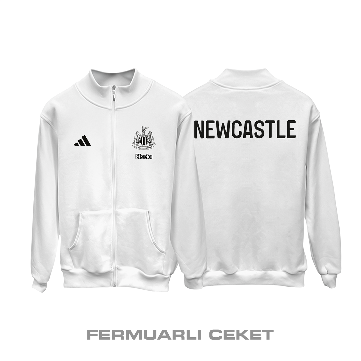 Newcastle: Club Culture Series - White Edition Fermuarlı Ceket