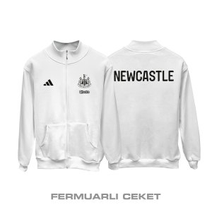 Newcastle: Club Culture Series - White Edition Fermuarlı Ceket