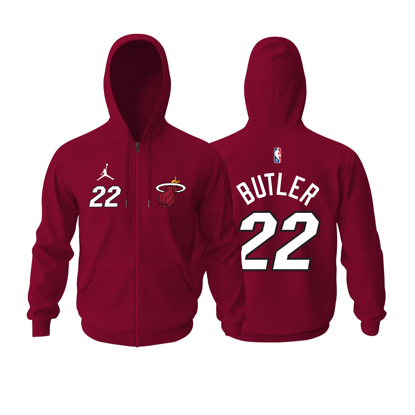 Miami Heat: Statement Edition 2020/2021 Fermuarlı Kapüşonlu Hoodie