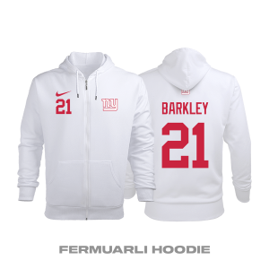 New York Giants: Road Edition 2020/2021 Fermuarlı Kapüşonlu Hoodie S