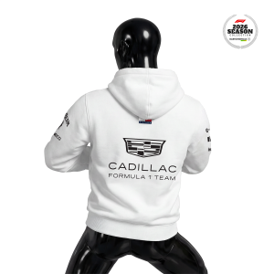 Cadillac F1 Team: Merch Edition - White 2026 Kapüşonlu Hoodie