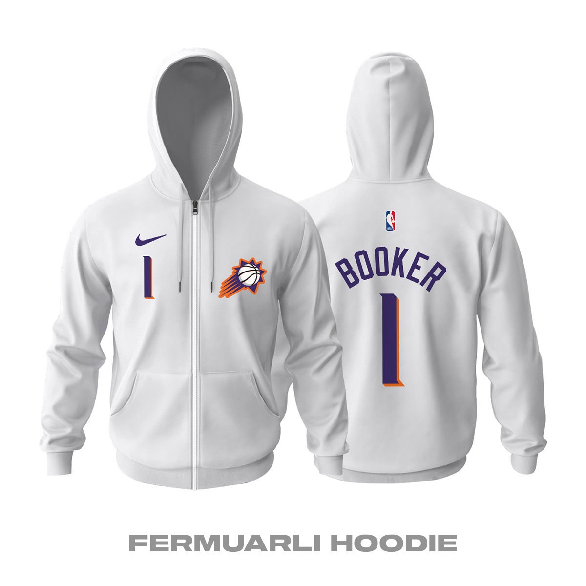 Phoenix Suns: Association Edition 2024/2025 Fermuarlı Hoodie