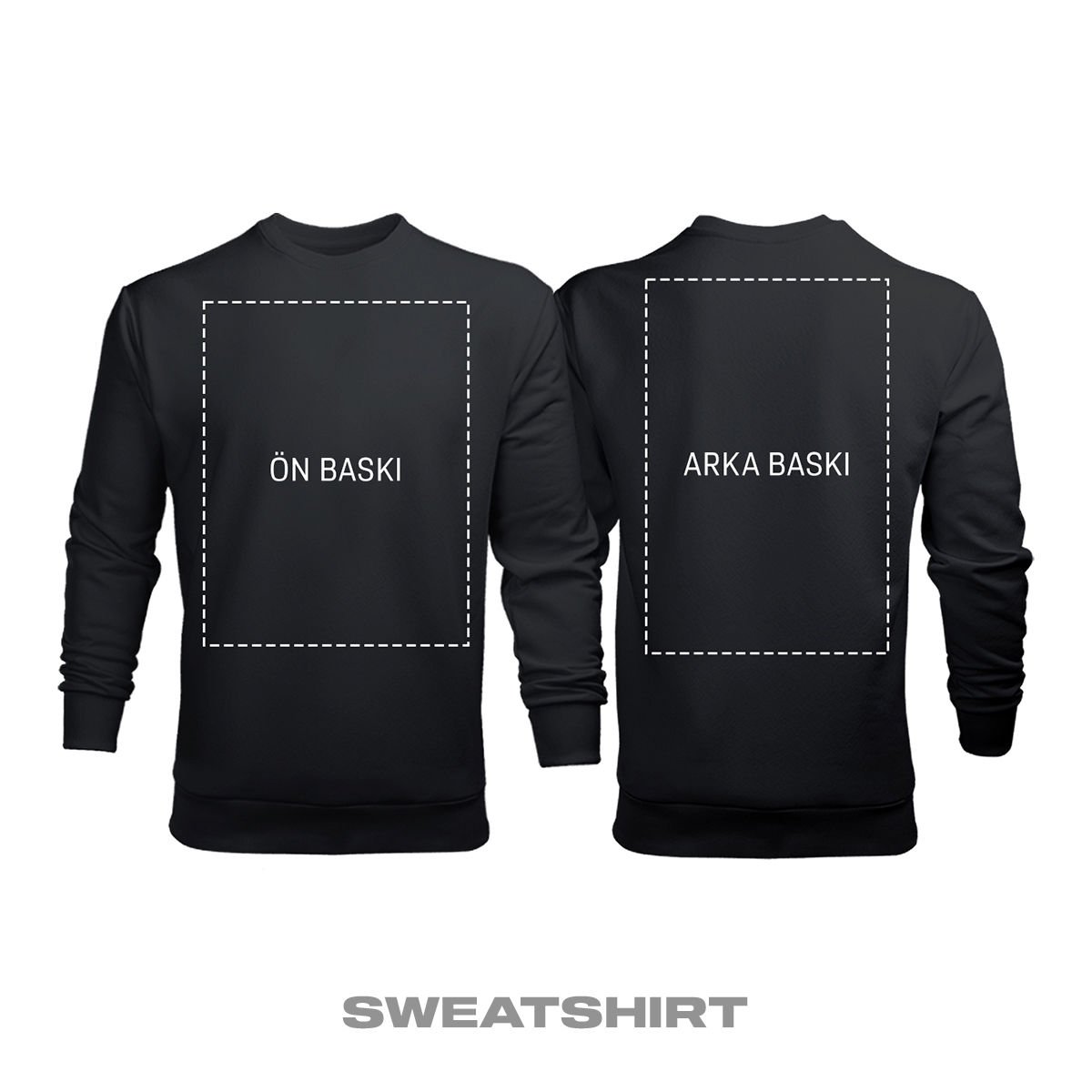 Kişisel Baskı - Siyah Sweatshirt