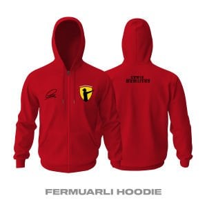 Lewis Hamilton: Welcome To Ferrari Fermuarlı Hoodie