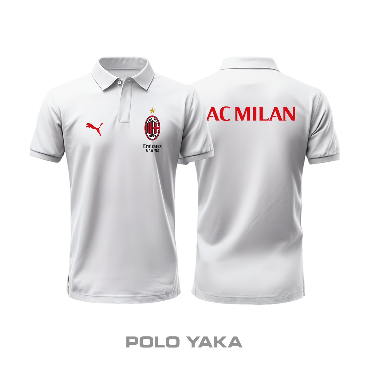 AC Milan: Club Culture Series - White Edition Polo Yaka