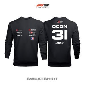 Haas F1 Team: VF-25 Black Crew Edition 2025 Sweatshirt