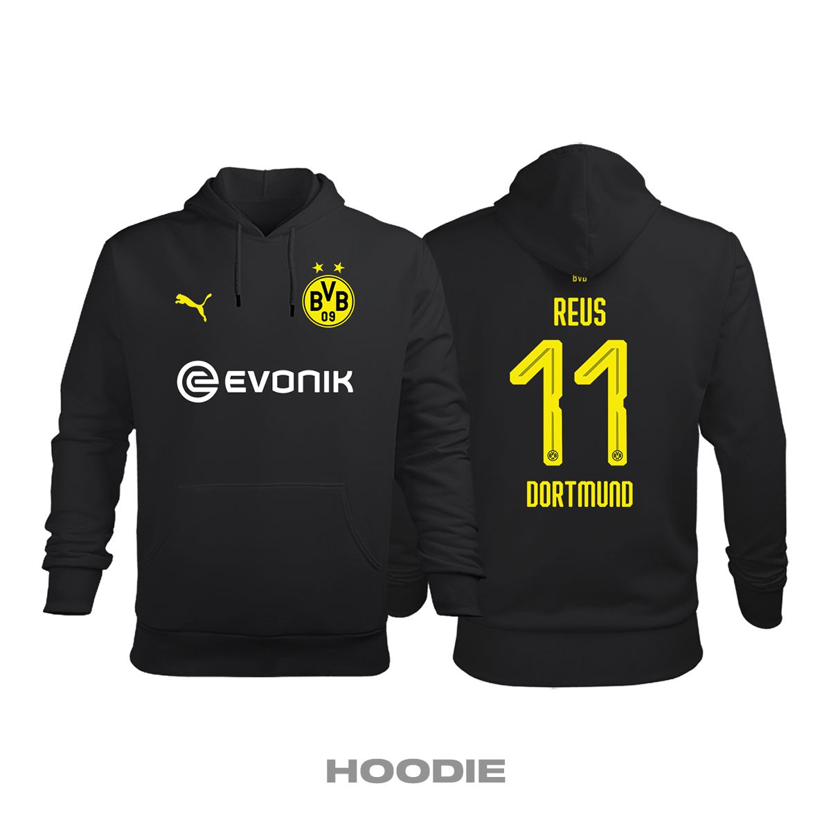 Borussia Dortmund: Away Edition 2018/2019 Kapüşonlu Hoodie 4XL