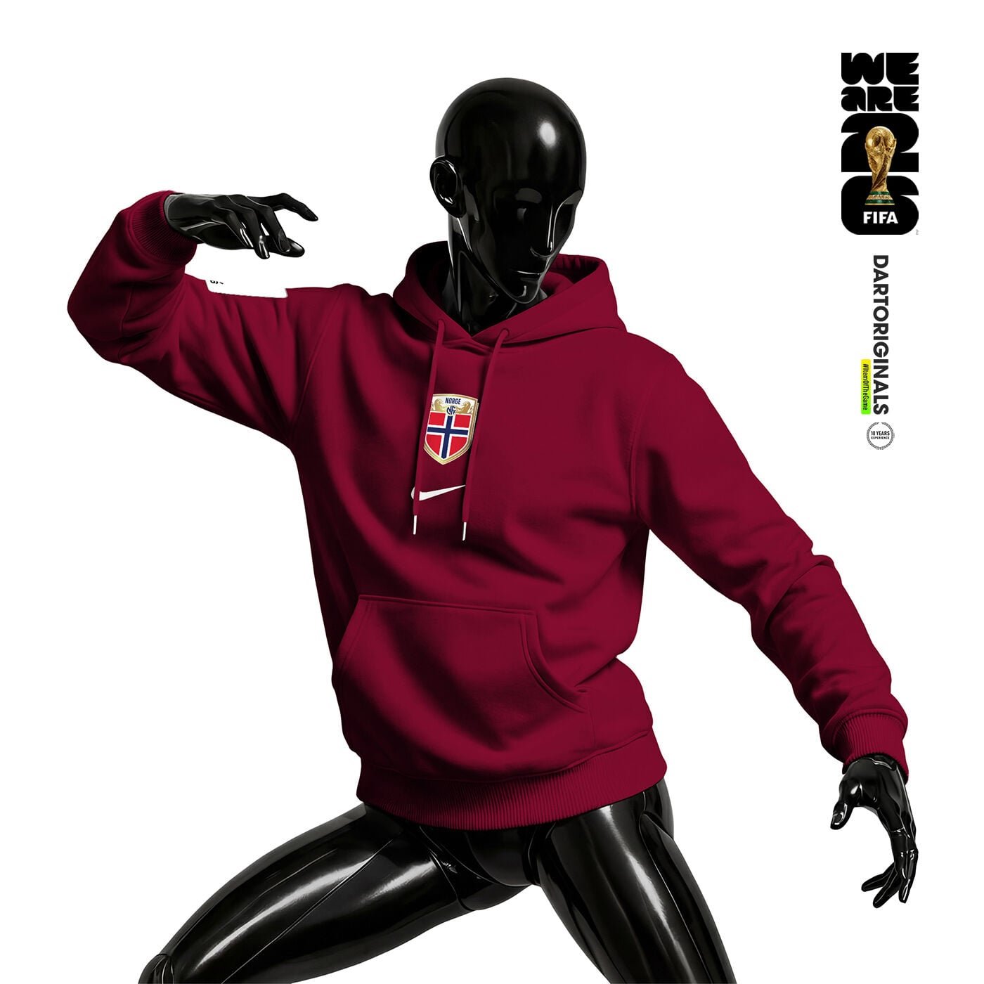 Norway: Claret Edition - FIFA World Cup™ 2026 Kapüşonlu Hoodie