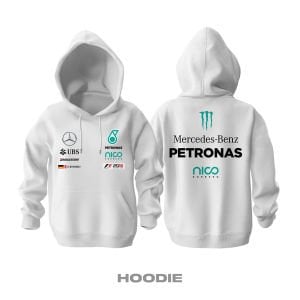 F1 2016 Champion: Nico Rosberg - White Edition Kapüşonlu Hoodie