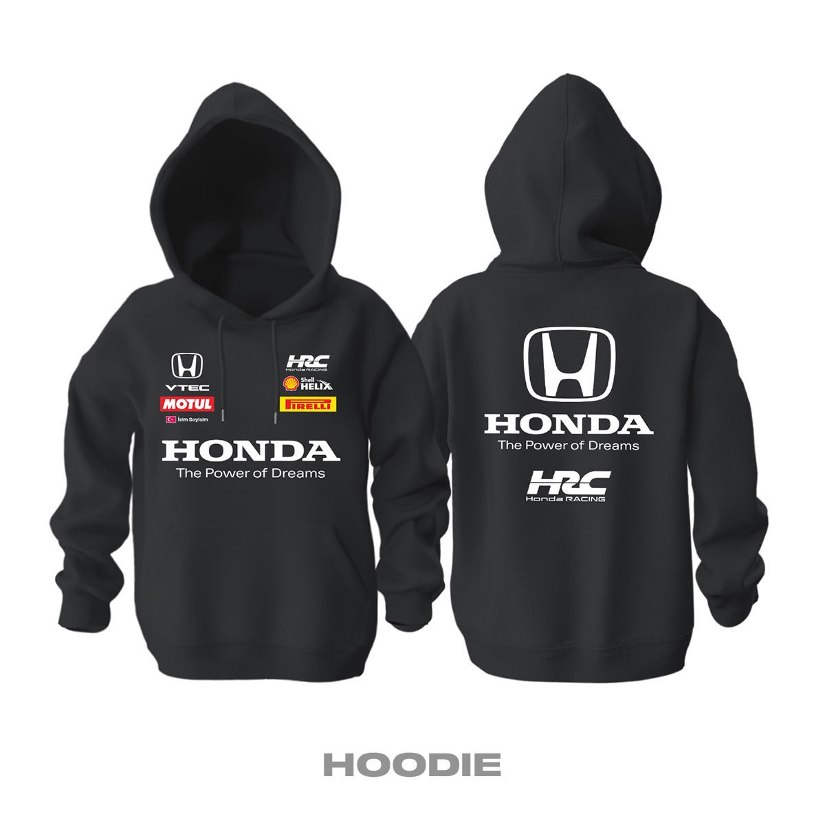 Honda: Team VTEC Black Edition Kapüşonlu Hoodie