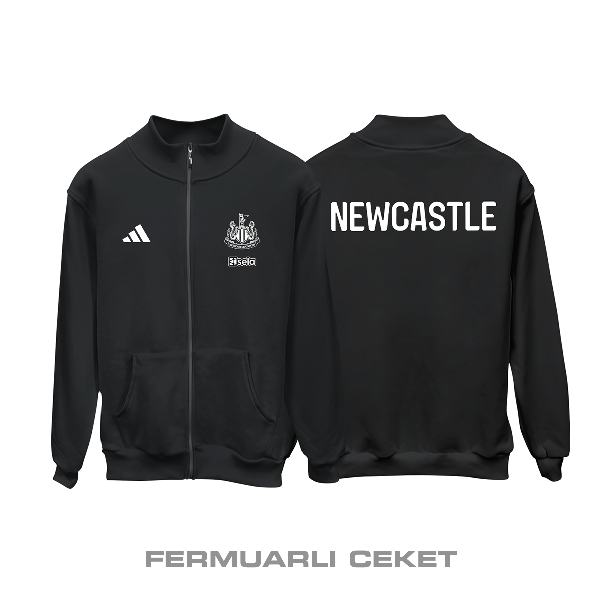 Newcastle: Club Culture Series - Black Edition Fermuarlı Ceket