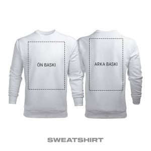 Kişisel Baskı - Beyaz Sweatshirt