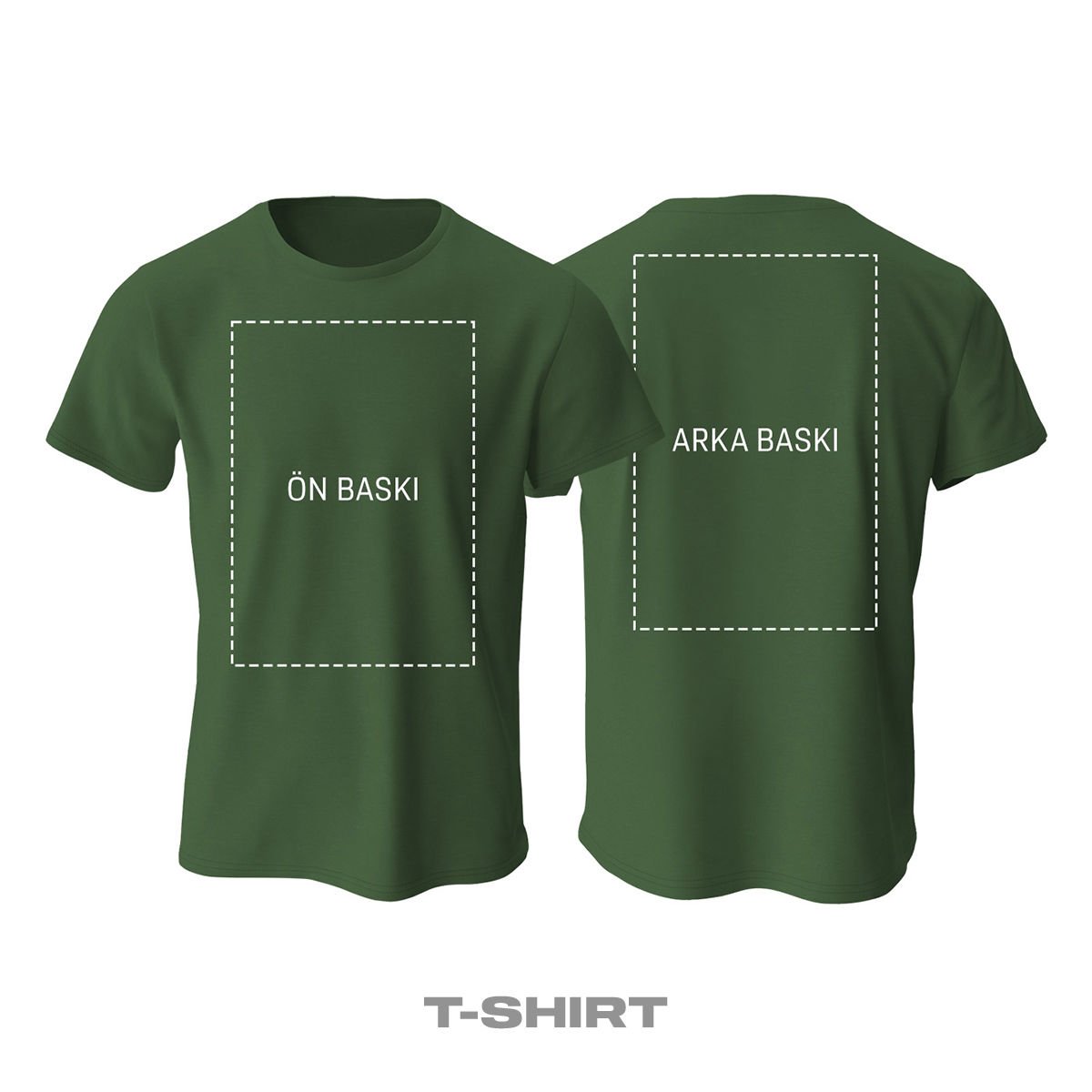 Kişisel Baskı - Haki Tişört