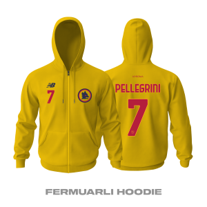 Roma: Third Edition 2021/2022 Fermuarlı Kapüşonlu Hoodie 4XL