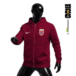 Norway: Claret Edition - FIFA World Cup™ 2026 Fermuarlı Kapüşonlu Hoodie