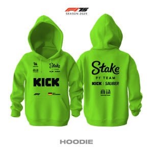 Stake F1 Team: Kick Sauber C45 Neon Edition 2025 Kapüşonlu Hoodie