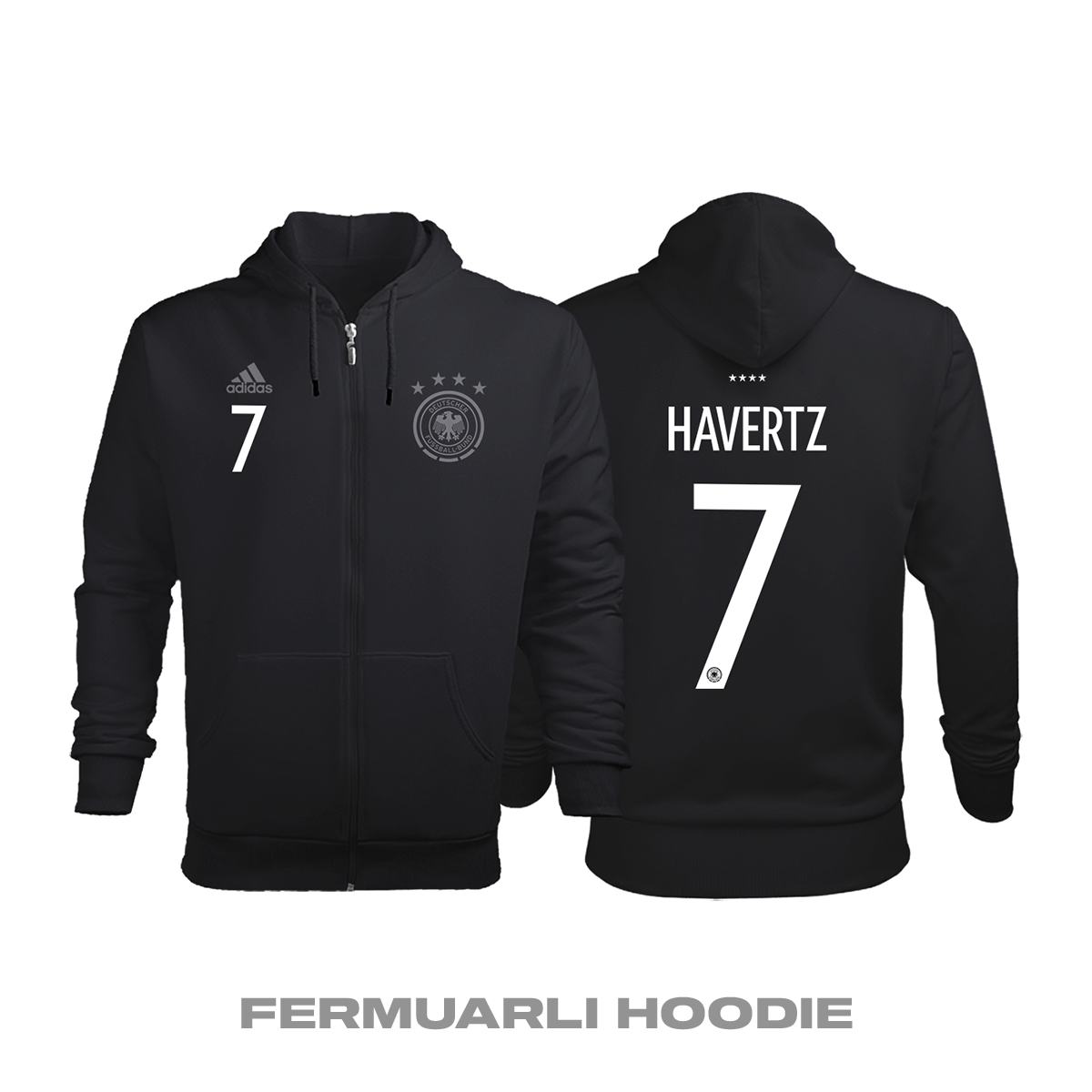 Almanya: Away Edition 2019/2020 Fermuarlı Kapüşonlu Hoodie XL