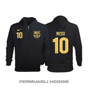Barcelona: Away Edition 2020/2021 Fermuarlı Kapüşonlu Hoodie 3XL