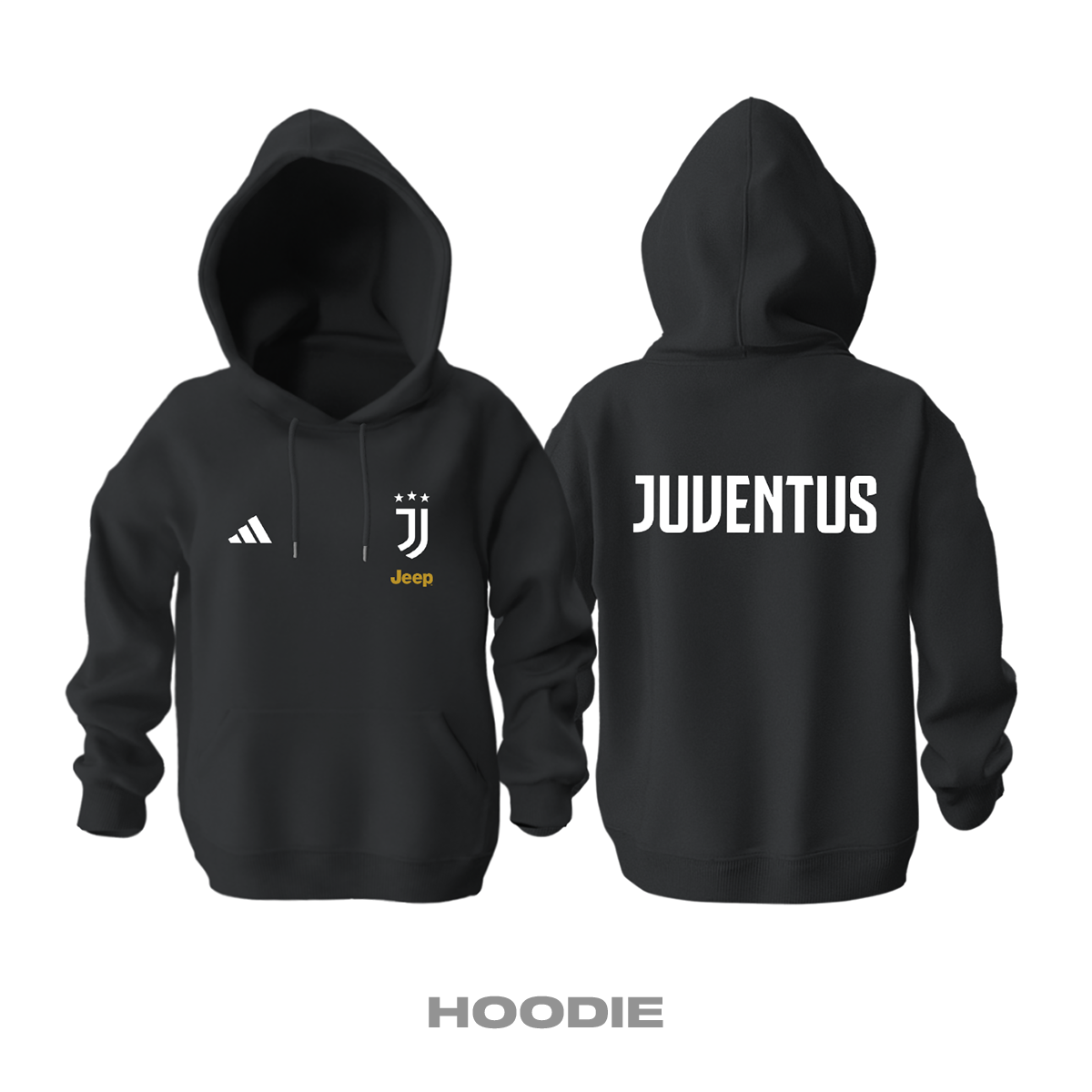 Juventus: Club Culture Series - Black Edition Kapüşonlu Hoodie