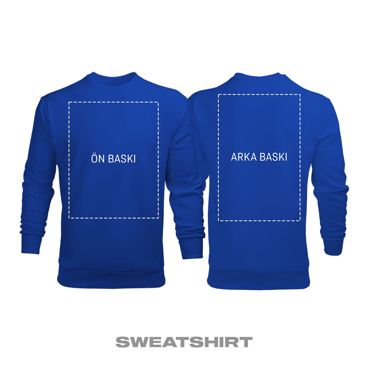 Kişisel Baskı - Mavi Sweatshirt