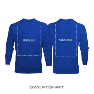 Kişisel Baskı - Mavi Sweatshirt