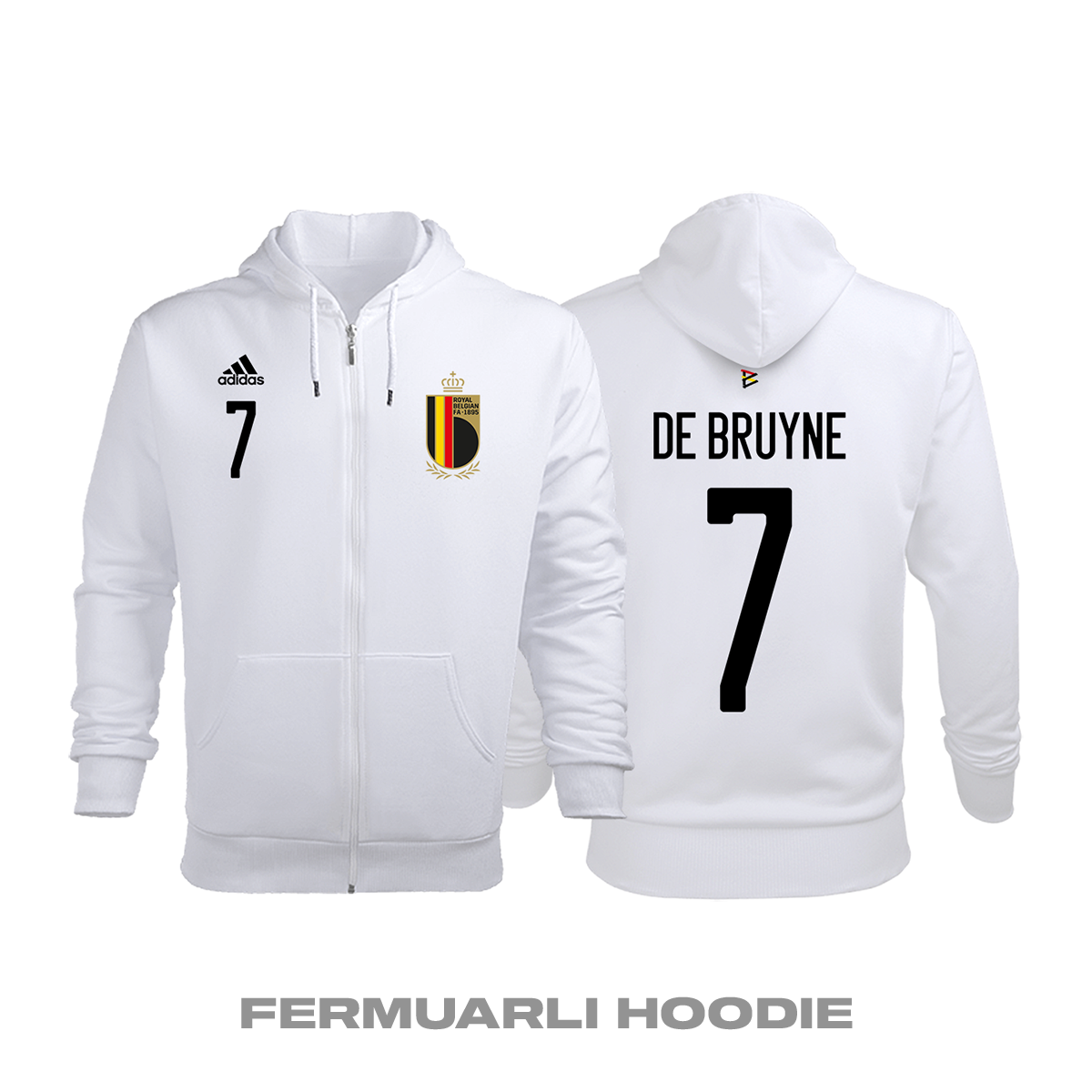 Belçika: Away Edition 2019/2020 Fermuarlı Kapüşonlu Hoodie 2XL
