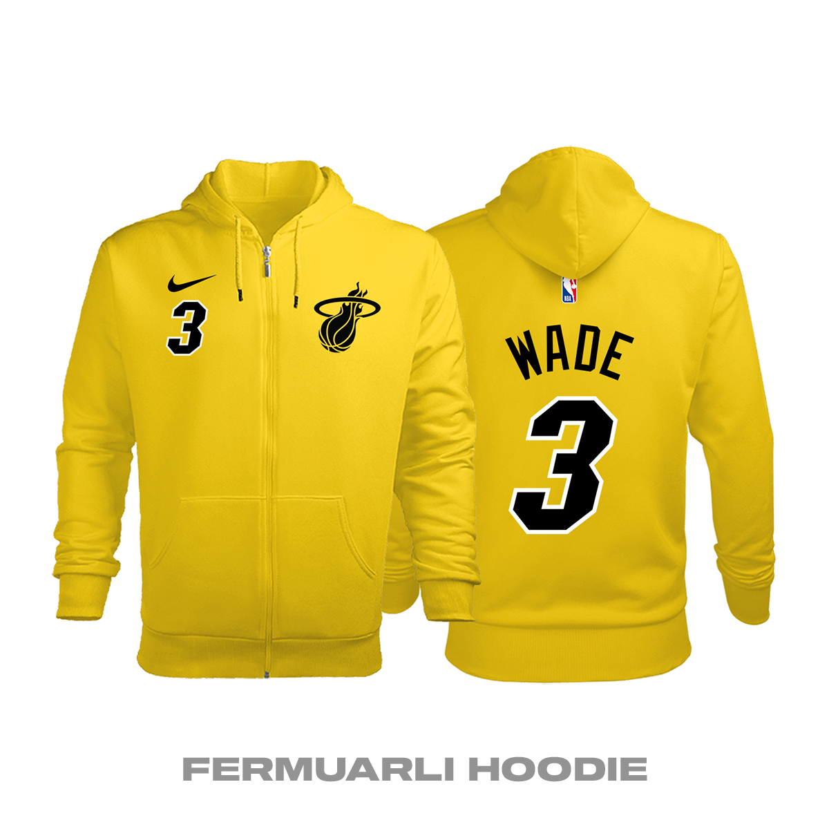 Miami Heat: Earned Edition 2020/2021 Fermuarlı Kapüşonlu Hoodie S
