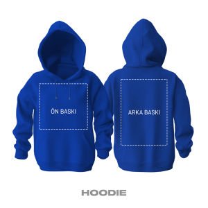 Kişisel Baskı - Mavi Kapüşonlu Hoodie