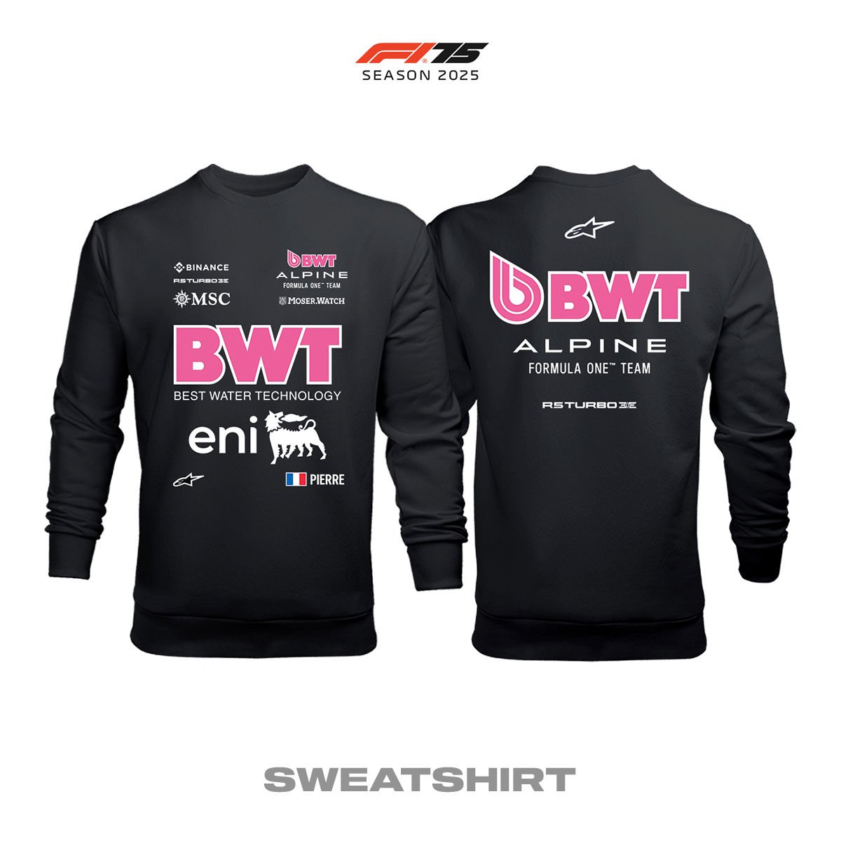 Alpine F1 Team: A525 - Black Edition 2025 Sweatshirt
