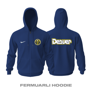 Denver Nuggets: NBA's 75th Anniversary Edition - 2K22 Fermuarlı Kapüşonlu Hoodie