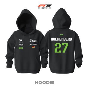 Stake F1 Team: Kick Sauber C45 Black Crew Edition 2025 Kapüşonlu Hoodie