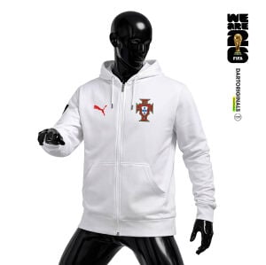 Portugal: White Edition - FIFA World Cup™ 2026 Fermuarlı Kapüşonlu Hoodie