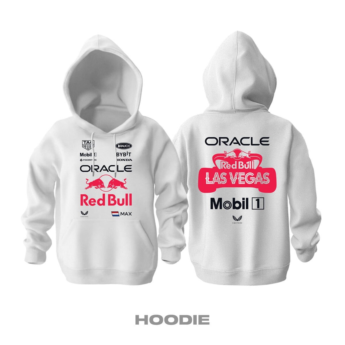 Red Bull Racing: Las Vegas GP - White Edition 2023 Kapüşonlu Hoodie